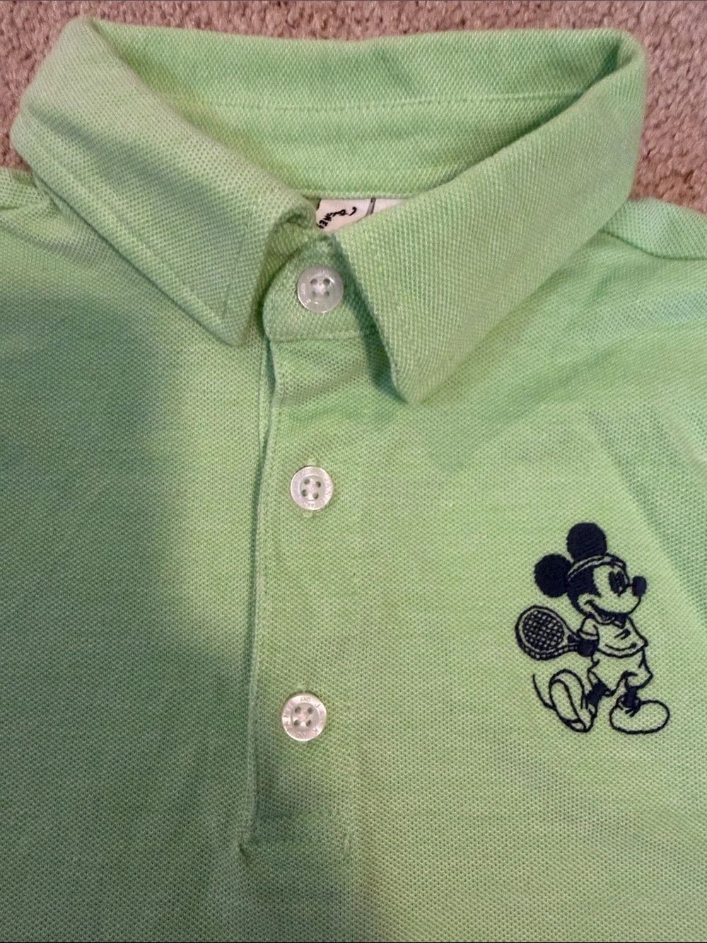 Janie and Jack Light Green Polo with White Shorts Set